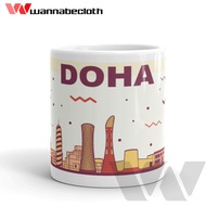 Qatar Doha Glass Qatar Mug Qatar Souvenir Doha Qatar Mug World City v2