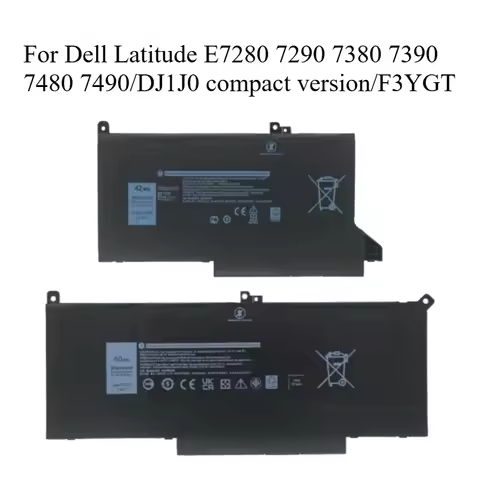 High-Performance battery for Dell Latitude E7280 7290 7380 7390 7480 7490/DJ1J0 compact version/F3YG