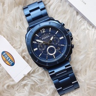 Fossil BQ2319 Privateer Sport Chronograph Watch with Blue Dial in Blue Ion-Plated Stainless Steel Br