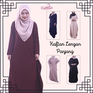 🎁 Kaftan Lengan Panjang 🎁 Baju Kelawar Dress Jubah Muslimah Plain Viral  Murah Plus Size