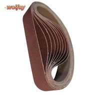 YOLANDA 10pcs Abrasive Sanding Belts, 80 Grit Alumina Sanding Belts, Durable 330 x 30 mm / 1.2 x 13 