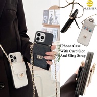 Handphone Sling Bag With Card Case For Iphone 14/13/12 Promax Case With Crossbody Strap Lanyard Mobile Phone Mini Pouch
