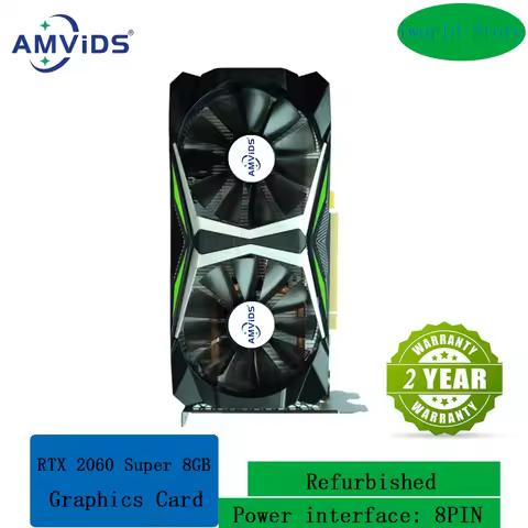 RTX 2060 Super 8GB Graphics Cards 256Bit GDDR6 HDMI-Compatible DP GPU RTX 2060S 8G Computer Gaming V