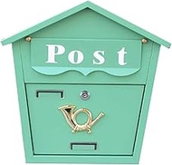 Mailbox Creative Shapes Post Box Metal Parcel Box Security Key Lock Drop Box Vertical Outdoor Wall Mount Letter Box