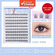 BQI No-Glue False Lashes: 10-Pack Cluster Lashes, Sunflower Style, Easy 3-Step Application. BQI Lash