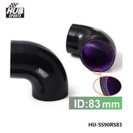 3.27" 83mm 90 Degree Elbow Coupler Silicone Hose Coolant Radiator Black For TOYOTA COROLLA AE86 4A-G