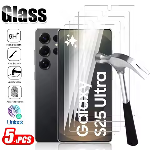 5-1Pcs HD 9H Tempered Glass For Samsung Galaxy S 25 26 Plus S25 S26 Ultra-Thin Screen Protector Film