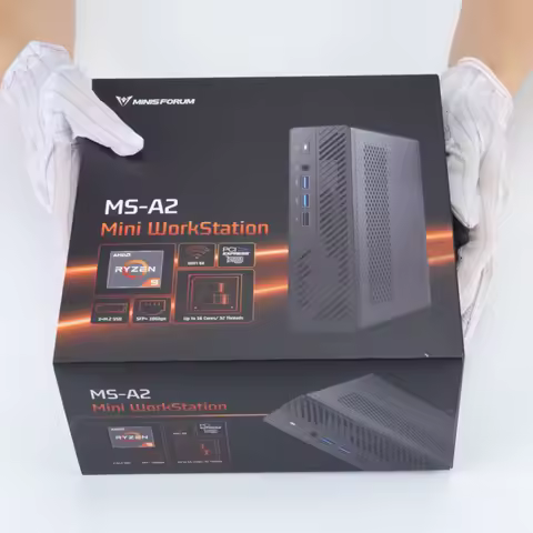 MINISFORUM MS-A2 Mini PC, AMD Ryzen 9 9955HX/7940HX, 2x10G SFP 2x2.5G Lan WiFi6E Win11, Mini Worksta