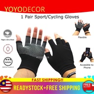 MS Outdoor Sport Bike Cycling Gloves Breathable Anti-Slip Gym Sport Yoga Exercise Hiking Half Finger Gloves 手套