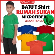 Baju Sukan Warna Microfiber Eyelet Lengan Pendek Baju Rumah Sukan Sekolah Baju Sukan Warna Merah Kun