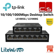 TP-Link LiteWave Gigabit Unmanaged 10/100/1000Mbps Desktop Switch - LS1005G/LS1008G