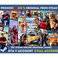 [Cheapest+Voucher 🔥] GTA 5 / GTA V Grand Theft Auto V Account  (Pc Steam Online Original Game)
