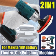 2 IN 1 Cordless polisher drill set driver set 2800 rpm, 5 inches car polisher, polishing disk for 18V, battery.