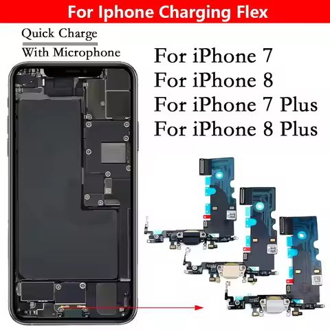 Charge Port Flex Board For iPhone 7 8 Plus 7Plus 8Plus USB Charger Charging Port Dock Connector Flex