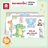 Gia Nguyễn -  HẢI TIẾN Vở vẽ A4 Giấy Vàng Sần - Bắt màu tốt (Lốc 5 cuốn 10 cuốn)