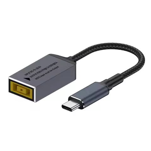 PD100W for Lenovo DC Square Jack to USB Type-C Converter Charging Cable Compatible with for Lenovo L