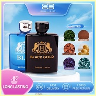 ✟ ◈ ♞BRILLIANT.Q AIMORE BLACK GOLD AND BLUE HAS A LONG LASTING FRAGRANCE EAU DE PARFUME  ( 100ML )F