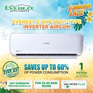 EVEREST 2.5HP Inverter Split Type Aircon/Fast Cooling/ Filter/ Eco Mode/ Remote Control/ 11-14 sqm