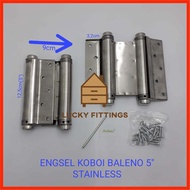 5" inch STAINLESS Cowboy Hinge / Cowboy Two Way Folding Door Hinge Free Door Hinge Reversible
