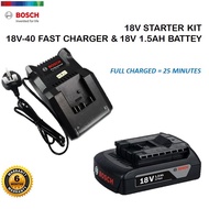 Bosch 1 X GAL 18V-40 Fast Charger And 1 X 18V 2AH LI-ION Battery 18V Starter Pack