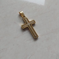 ART V44W Swivel Cross Stainless Steel Pendant Our Father's Prayer