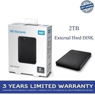 WD Elements 2TB/1TB External Hard Disk USB 3.0 Portable HDD Compatible with Windows and Mac