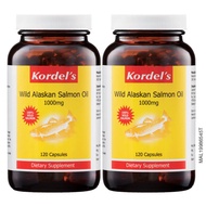 Kordel's Wild Alaskan Salmon Oil 1000mg (120's x 2) [EXP:07/25] Helps Brain Development, Heart Health And Cholesterol
