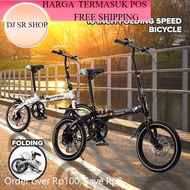 16 Inch Folding Speed Bicycle Double Disc Brake Shock Absorber Bike