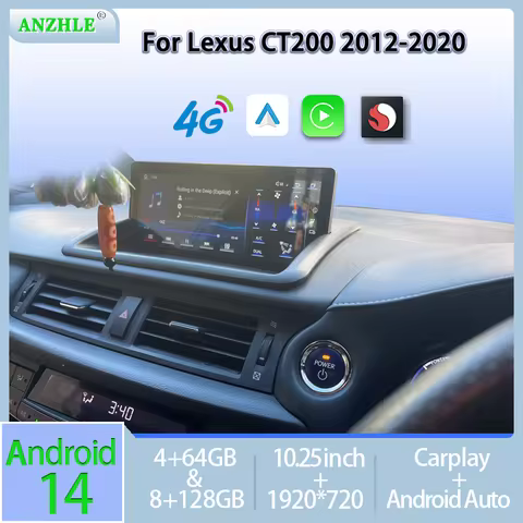 Car Radio GPS Navigation Multimedia Player Screen For Lexus CT CT200H 2012-2020 Wireless CarPlay & A