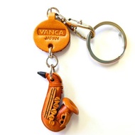 真皮鑰匙圈 薩克斯風 VANCA CRAFT (日本製造 職人手工)