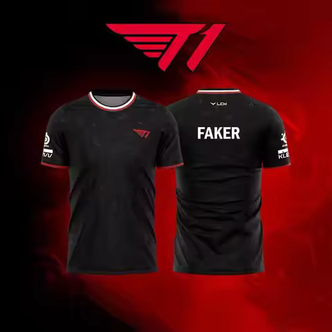 T1 Esports Club 2025 Uniforms professional league Player Training Jersey SKT T1 Faker Fans Custom Sp