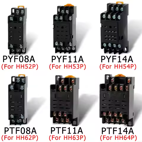 10PCS Relay Base PYF08A PYF11A PYF14A 8/11/14 LY2NJ MY2NJ MY4N J For HH54P HH53P HH52P HH62P HH63P H
