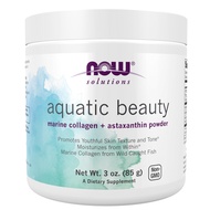 NOW Solutions, Aquatic Beauty Plus Marine Collagen From Wild-Caught Fish and Astaxanthin Powder, 3-O