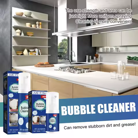 30/100ml Foaming Heavy Oil Stain Cleaner Kitchen Form Bubble Cleaner Rinse-Free All-Purpose Rust Sta