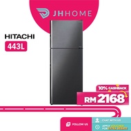 Hitachi Inverter 2 Door Glass Refrigerator (443L) R-VX490PM9 BBK/R-VG490P8M GBK