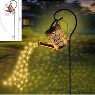 Solar-Powered Garden Lawn Lights Outdoor Decorative Teapot Art Lamp Metal Iron Construction IP65 Wat