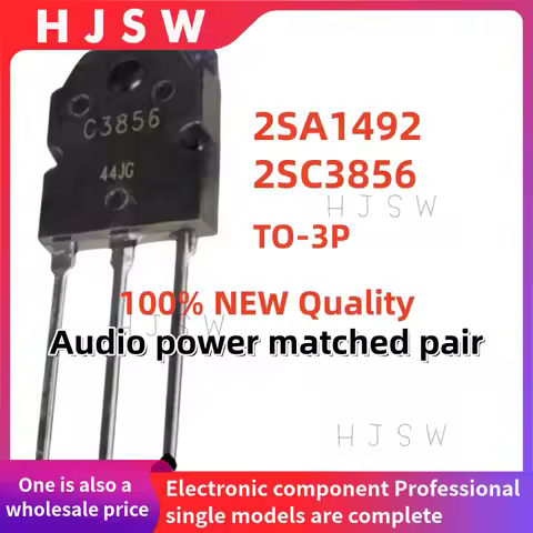 5PCS/5Pairs 100% Brand New and Quality 2SA1492 2SC3856 A1492 C3856 TO-3P Audio power matched pair
