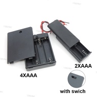 Black 2 4 Slot AAA Battery Holder Case Box 2xAAA 4XAAA 3v 6v 1.5v Leads ON/OFF Switch Cover Standard
