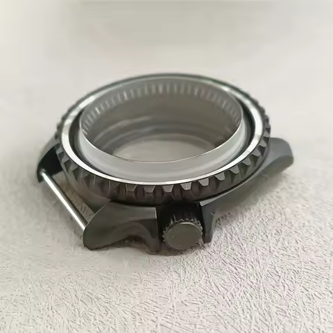 42mm Black NH35 Case Dome Sapphire Crystal Glass Ceramic Bezel Fits NH35 NH36 7S26 4R Movement 28.5