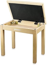 Donner Piano Chair with Music Music Storage, Keyboard Bench, Wooden, Piano Chair, Stable, Comfortabl