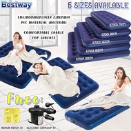 BESTWAY 5 Sizes Portable Series Inflatable Single Air Bed Mattress for Camping Tilam Angin Tilam Mur