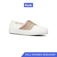 KEDS รองเท้าผ้าใบ แบบสวม รุ่น DOUBLE DECKER WAVE GLITTER CVS สีขาว ( WF65932 )