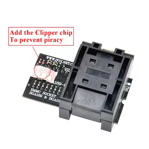 RT-BGA169-01 V2.5 EMMC Adapter BGA169 BGA153 with 3Pcs Bounding Box for RT809H Programmer IC Chip Re