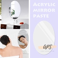 Aps Mirror Acrylic Glass Wall Sticker Already With Adhesive Bathroom Mirror Wallpaper