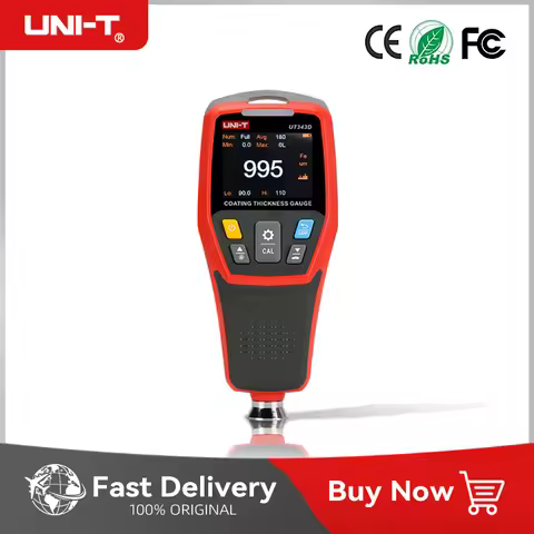 UNI-T UT343D Coating Thickness Gauge LCD Backlight 320 x 240 Pixels Digital FE/NFE Metal Car Paint T