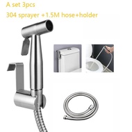 S G tool shop STAINLESS STEEL BIDET SPRAY SET TOILET HAND SPRAYER HOSE KIT WITH HOLDER HANGING SUC304 BATHROOM SHOWER