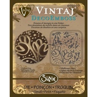 Discontinued Sizzix Vintaj Deco Emboss Die - Wildflower Vines 657659 DecoEmboss Scrapbooking Paper C