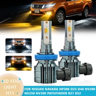 2 Colors FOR NISSAN NAVARA NP300 D23 D40 NV200 NV250 NV300 PATHFINDER R51 R52 H11 H8  Led Fog Light 