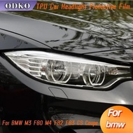 For BMW M3 F80 M4 F82 F83 CS Coupe Car Headlight Tint Smoke Black Protective Film Protection Transpa