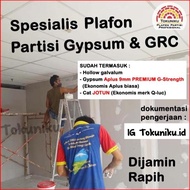 Ready Stok 2 Sisi Pasang Partisi Gypsum Grc Sekat Dinding Gypsum